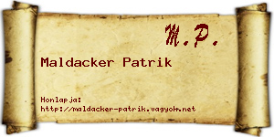 Maldacker Patrik névjegykártya